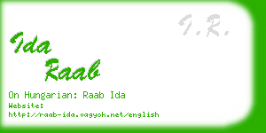 ida raab business card